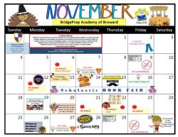 **NOVEMBER** Calendar (*revised*)